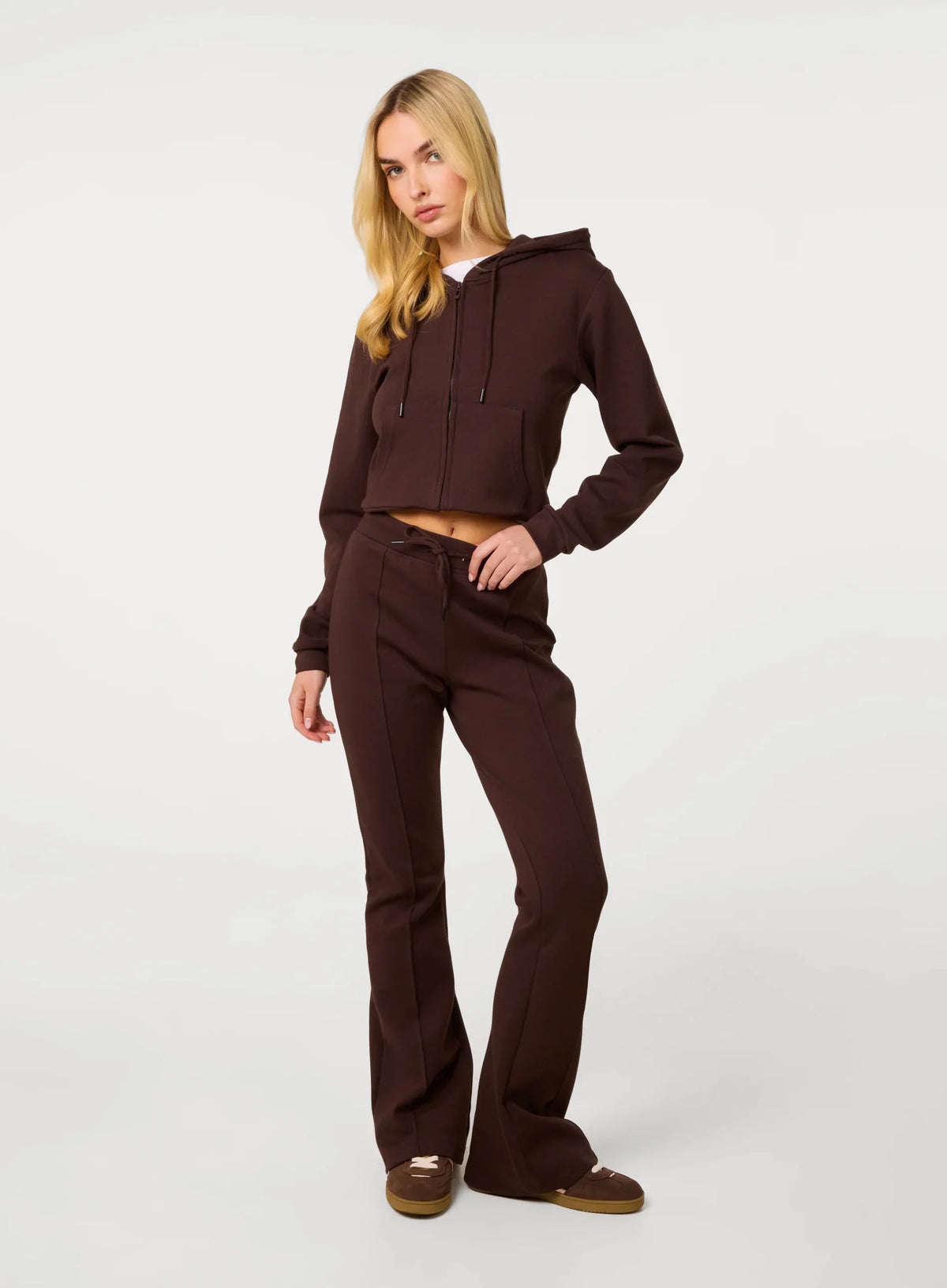 Pin Tuck Jersey Flares