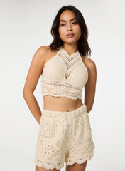 Tie Back Crochet Top