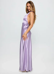 Big Screen Halter Maxi Dress Lilac