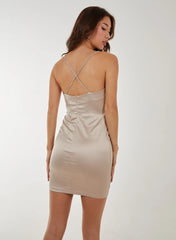 Rhinestone Crossback Bodycon Dress