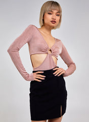 Cut Out Slinky Bodysuit