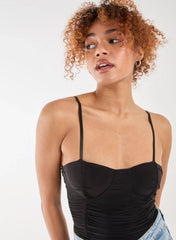 Ruched Cupped Bodysuit