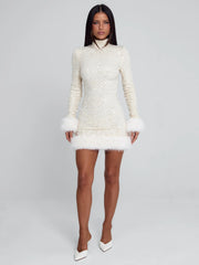 OMEYA MINI DRESS WHITE