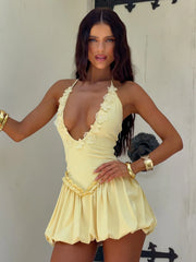 PAISLEE MINI DRESS YELLOW