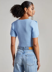 Scoop Neck Knit Crop Top