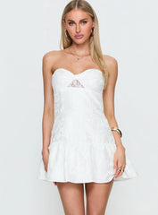 Aubriana Strapless Mini Dress White