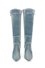 Cindy Denim Boots