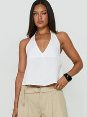 Faira Halter Top White