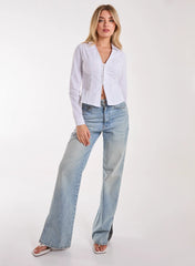 Long Sleeve Hook and Eye Shirt