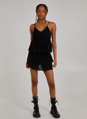 Shirred Broderie Crop Top