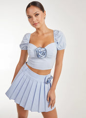 Corsage Puff Sleeve Top
