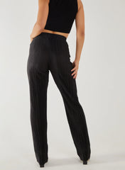 Plisse Flared Trousers