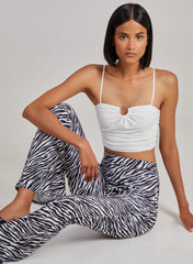 Gathered Ring Detail Slinky Cami Top