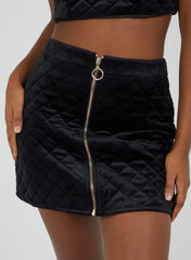 Zip Front Mini Skirt
