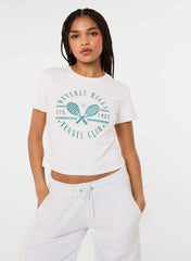 Beverly Hills Tennis Embellished T-Shirt