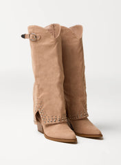 Stud Tall Cape Cowboy Boots