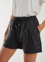 PU Drawstring Shorts