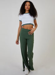 Sports Stripe Cropped T-Shirt