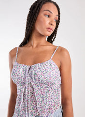 Ditsy Print Butterfly Cami Top