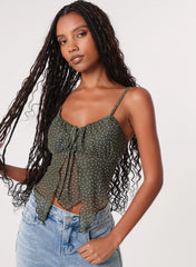 Polka Dot Butterfly Cami Top