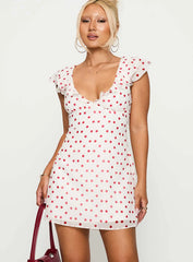 I Guess So Mini Dress White / Burgundy Tall