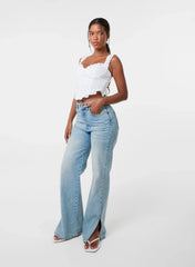 Broderie Frill Crop Top
