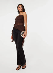 Asymmetric Diamante Bandeau Top