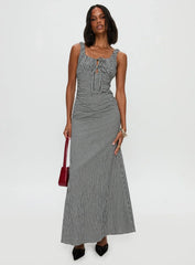 Roundtrip Maxi Dress Black / White
