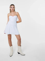 Ruched Skater Dress