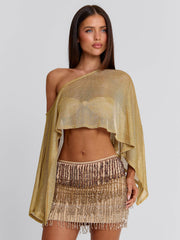 VALINA MINI SKIRT GOLD