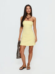Baseline Strapless Mini Dress Yellow
