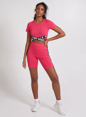 Pink Vanilla Cross Band Crop Top