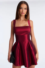Kira Taffeta A Line Mini Dress