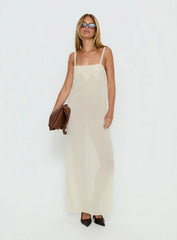 Glacial Sheer Maxi Dress Butter