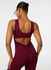 Ruched Bum Openback Unitard