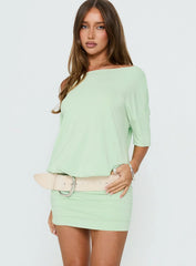 Ashlinn Off Shoulder Drapey Mini Dress Jelly Mint