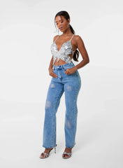 Butterfly Sequin Top