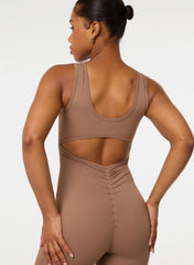 Ruched Bum Openback Unitard