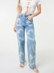Spray Heart Detail Jeans