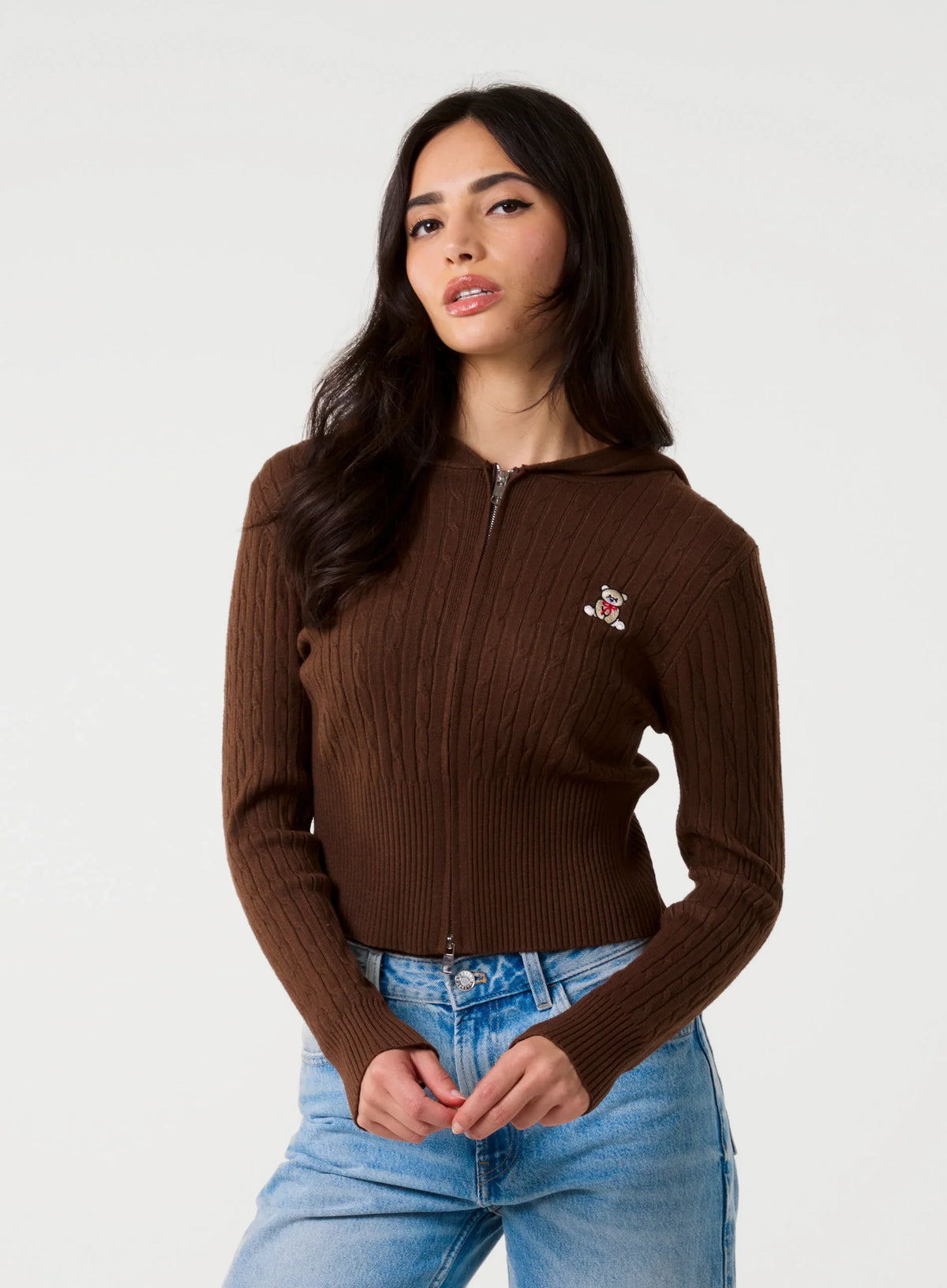 Cable Knit Bear Hoodie