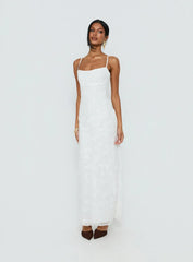 Avienna Maxi Dress White Burnout