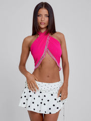 KYLA MINI SKIRT BLACK POLKA DOT