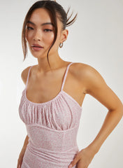 Ditsy Floral Corset Mini Dress