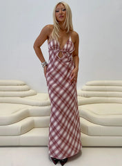 Momentous Backless Halter Maxi Dress Multi