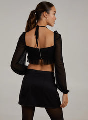 Tie Front Halter Neck Bralette