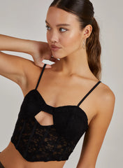 Cut Out Lace Corset Top