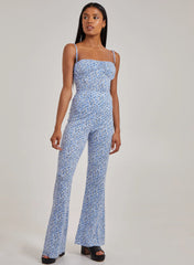 Ditsy Print Flare Trousers