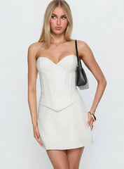 Loryn Sweetheart Corset Mini Dress White