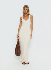 Imirisa Scoop Knit Maxi Dress Cream