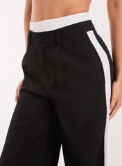 Boxer Style Popper Trousers